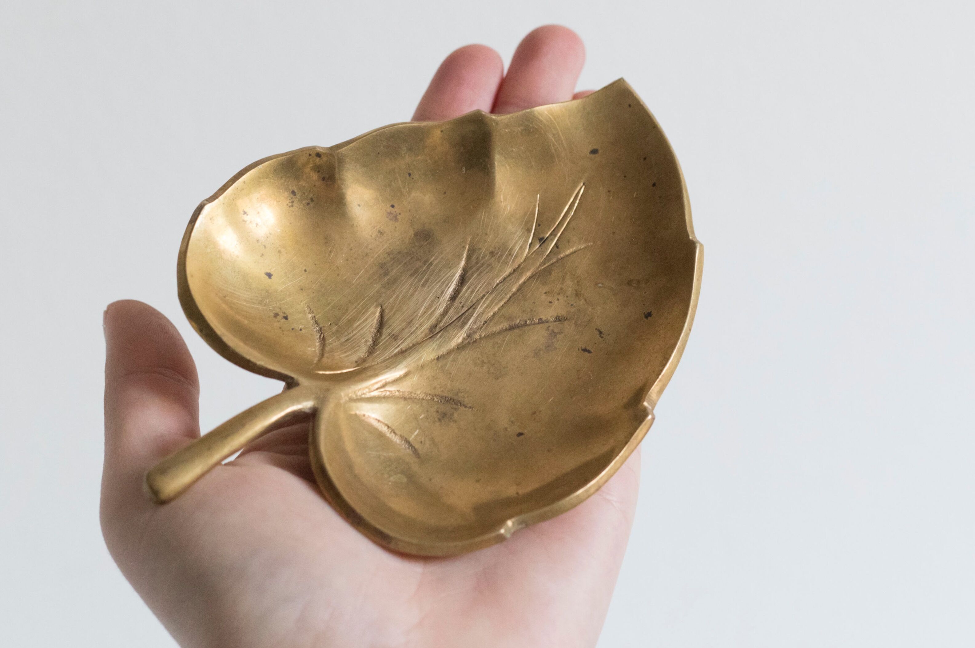 Empty old brass leaf bags