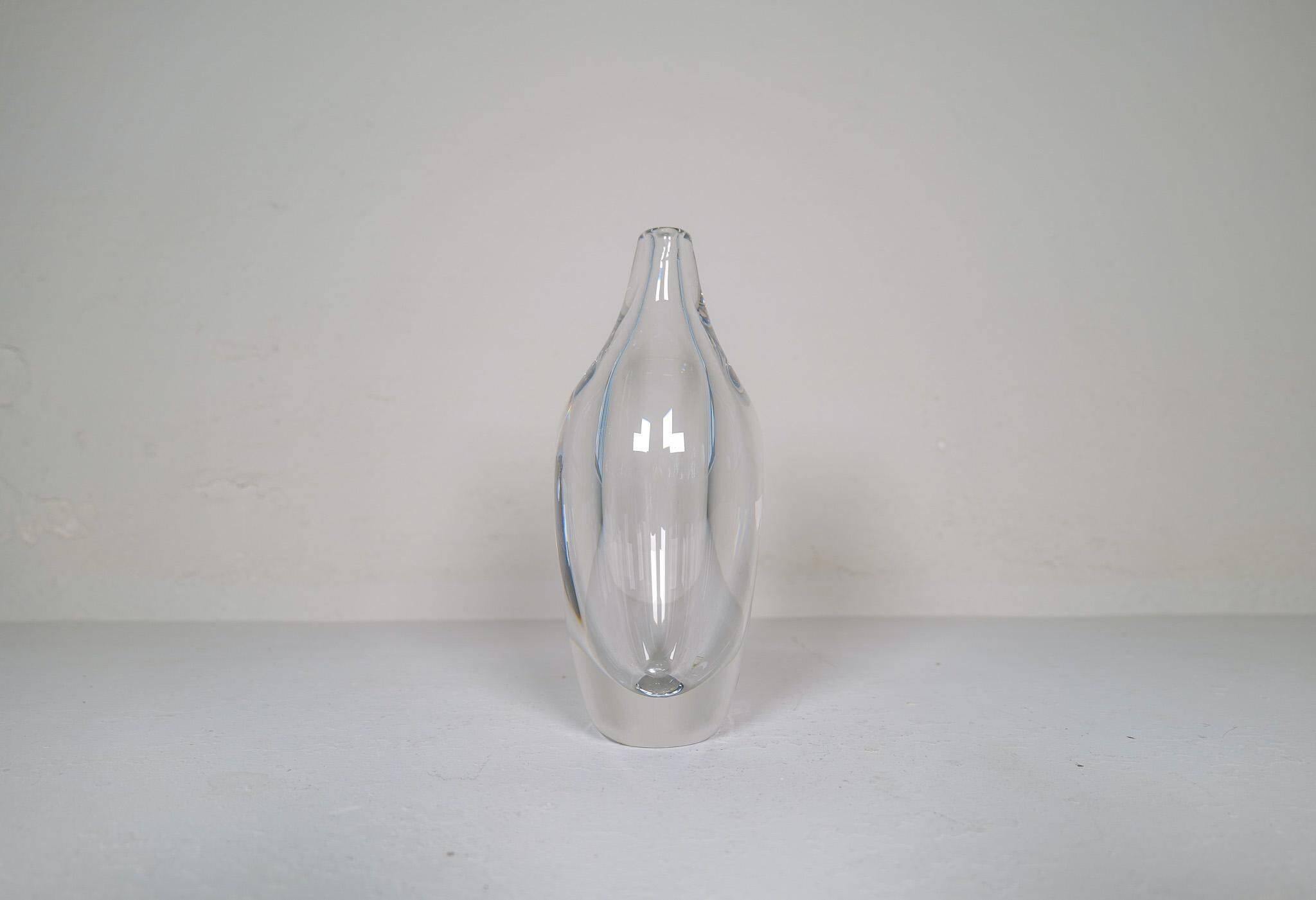 Modern Scandinavian glass vases Orrefors Erika Lagerbielke, Sweden