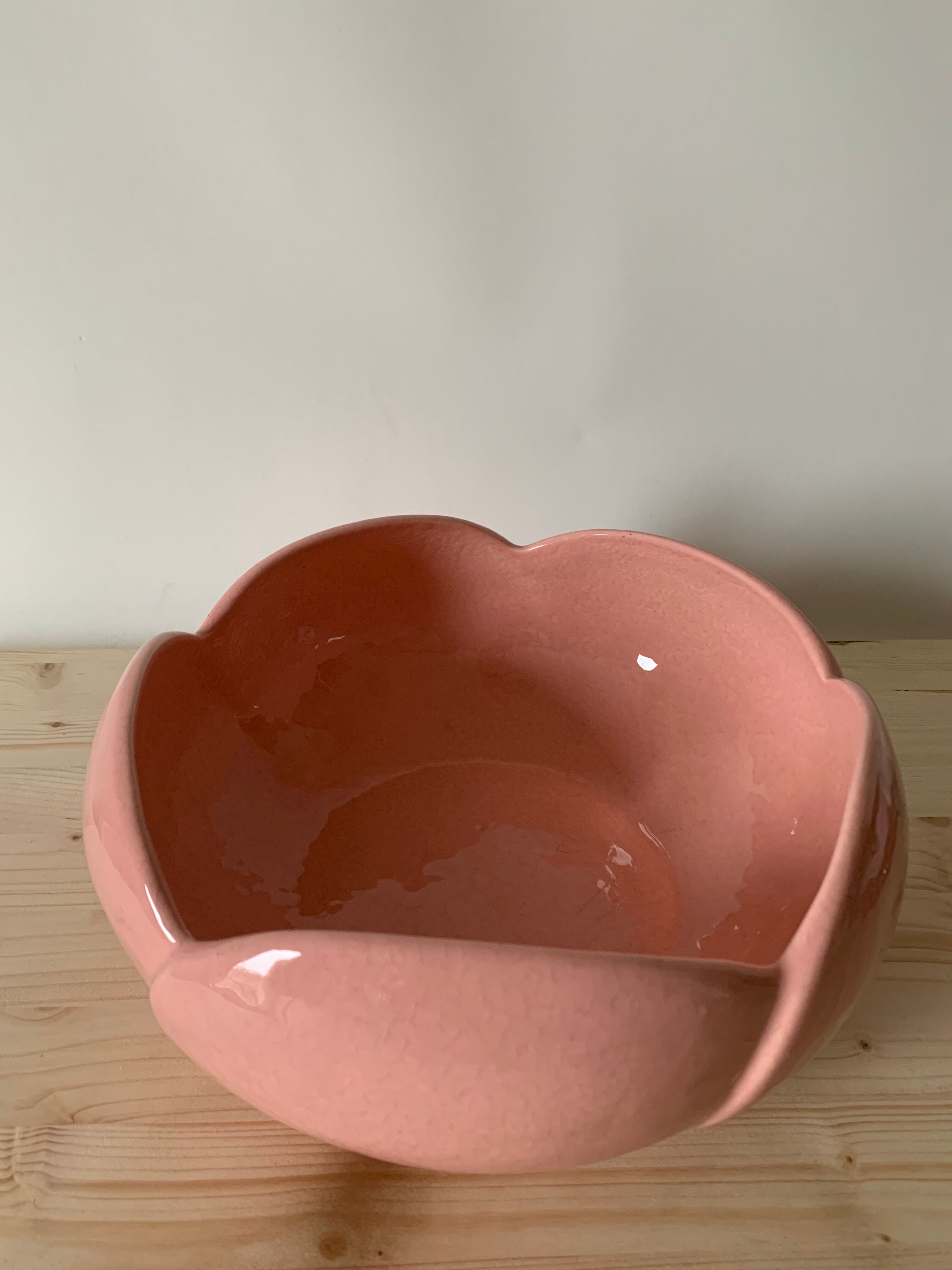 Saladier plat rose Jacques Molin