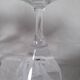 5 small engraved crystal stemmed glasses