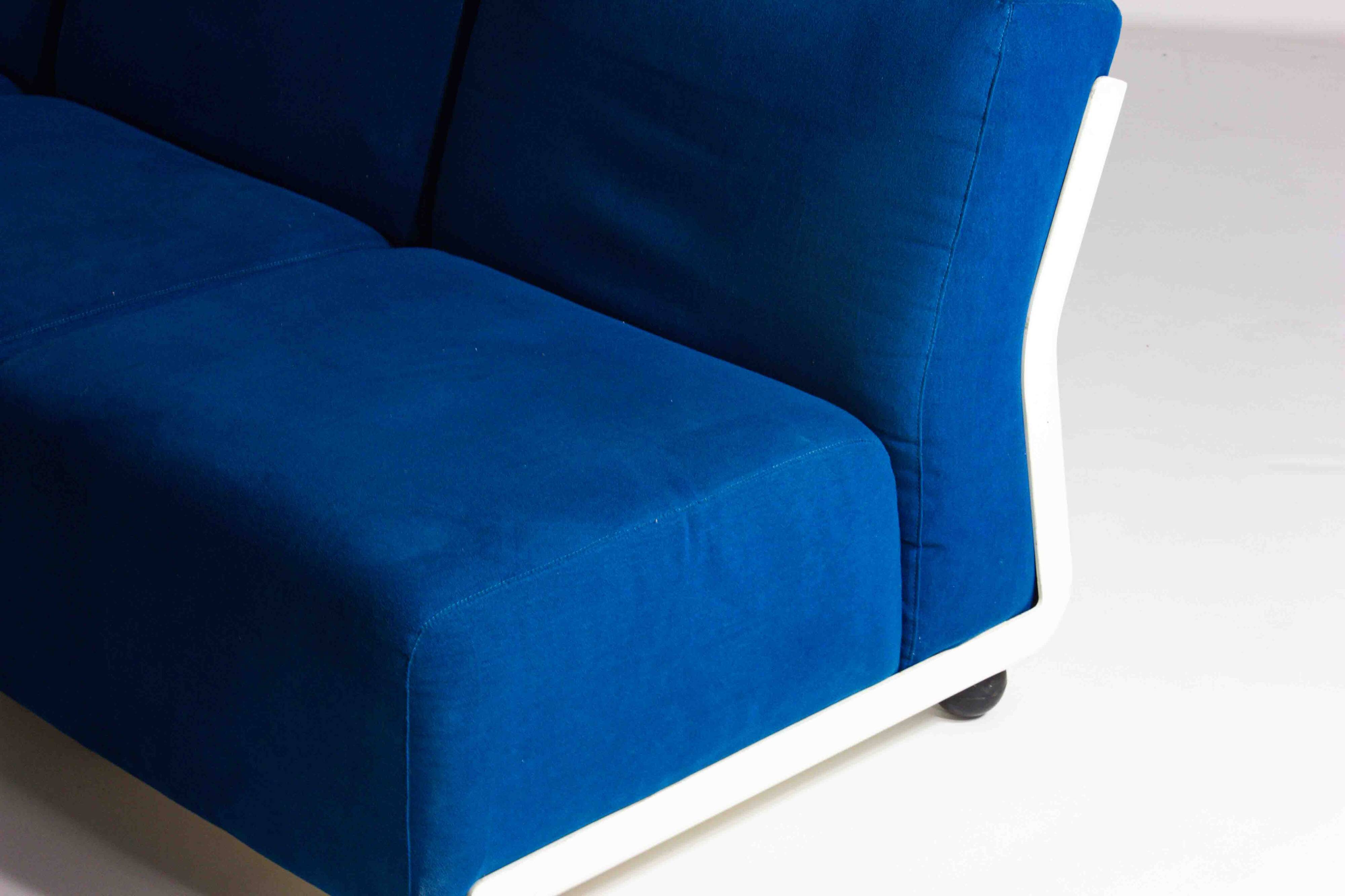 Modular "Amanta 24" sofa by Mario Bellini in premium cobalt blue, Italy 1975