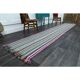 Vintage Turkish Oushak Handmade Wool Cotton Pink Runner Rug 80x433