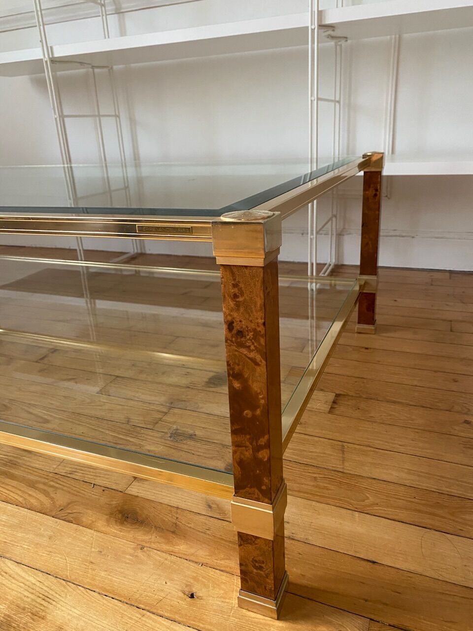 Table basse en verre Pierre Vandel