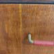 petite commode, chiffonnier, poignées scoubidou, pieds compas, vintage