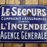 Enamelled plaque "The rescue" insurance company 1910/1920