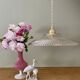 Vintage molded glass lampshade pendant light - tableware collection -