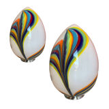 Pair of lamps in Murano glass