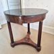 Mahogany side table with a marble top