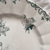 Round ironstone dish “Pavots” Choisy le Roi