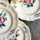 6 flat plates in Digoin Sarreguemines earthenware, "Yann" service