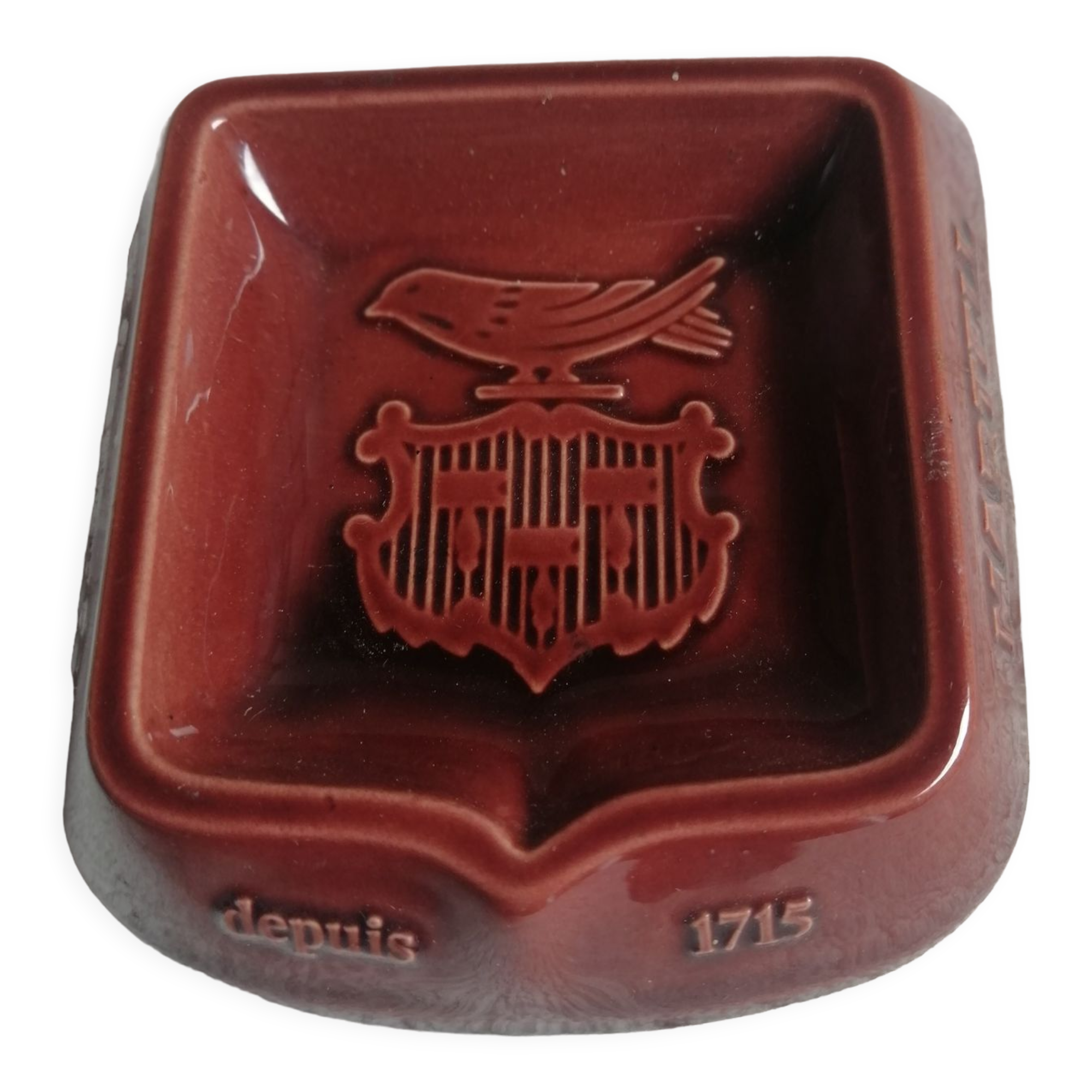 Martel cognac advertising ashtray since 1715