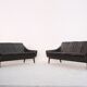 Mid-Century Teak and Leather 4-Seater Sofa by Svane Ekornes, 1960s