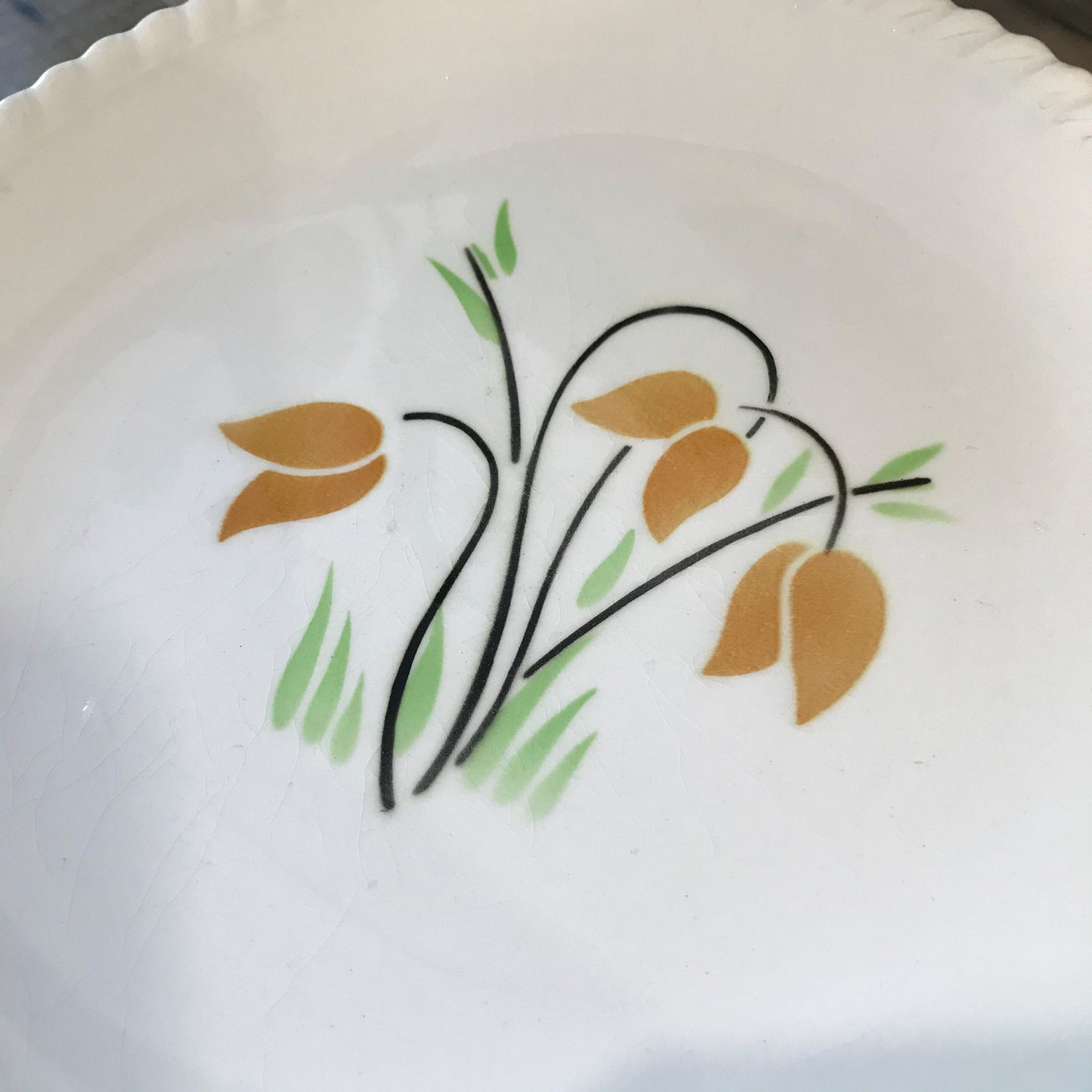 Set of 12 dessert plates KG Lunéville Badonvillier