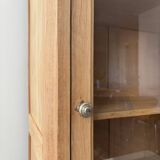 Renovated Parisian art deco solid wood display case