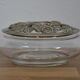 Round box glass and brass flower pattern