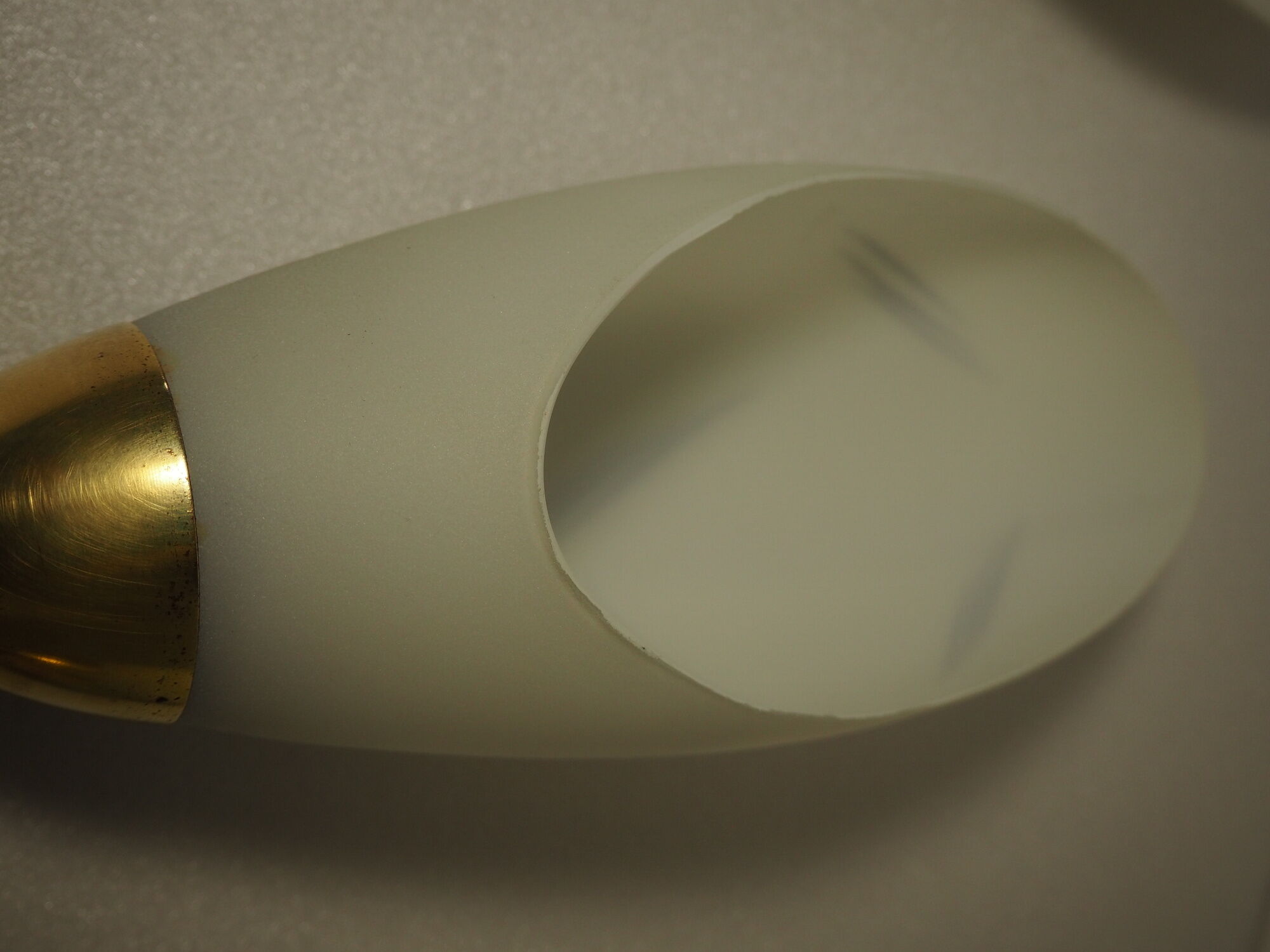 Pair of double opaline and brass wall lights from the 1960s-1970s.