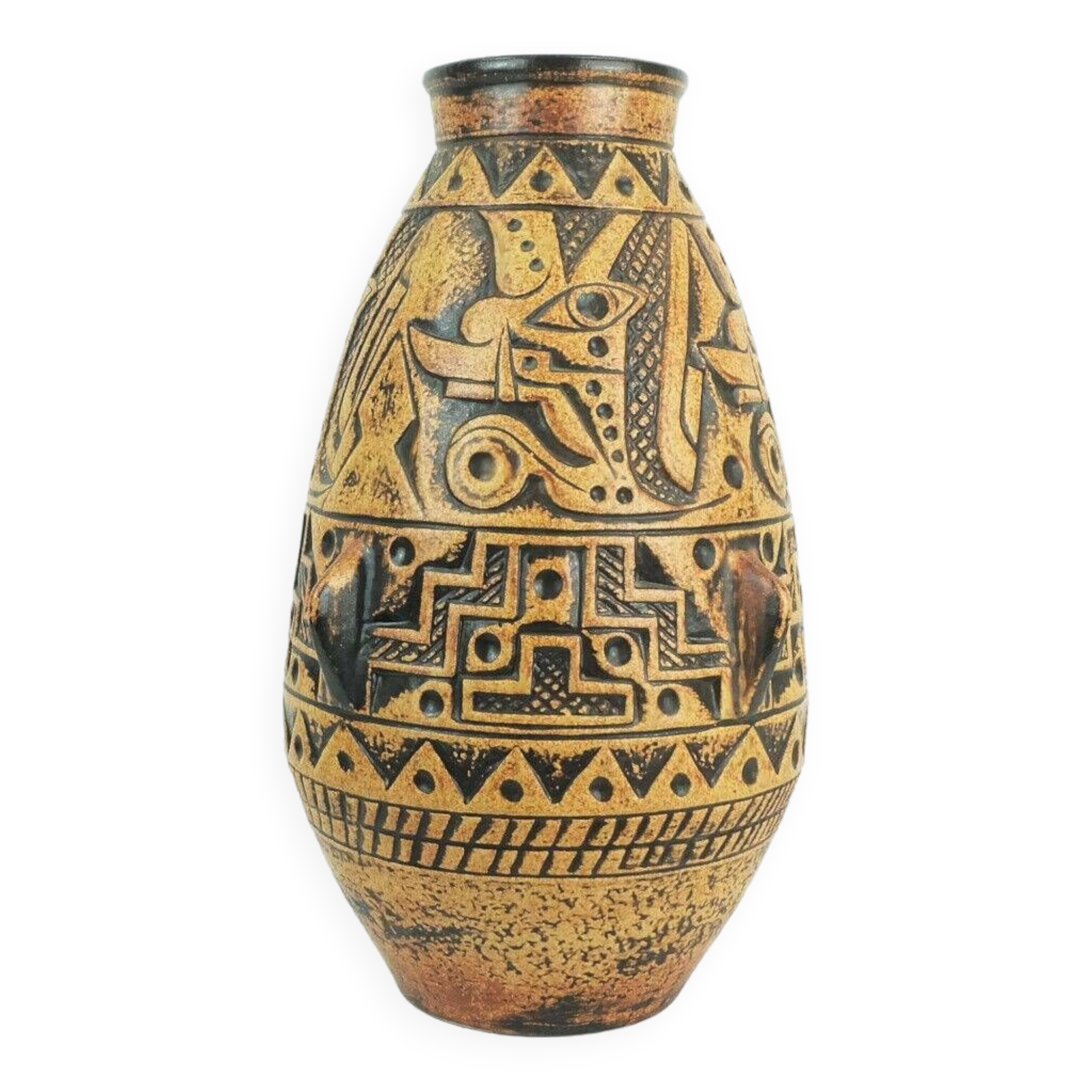 Huge and rare mid century floor vase anubis jasba model n 312 11 5