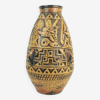 Huge and rare mid century floor vase anubis jasba model n 312 11 5