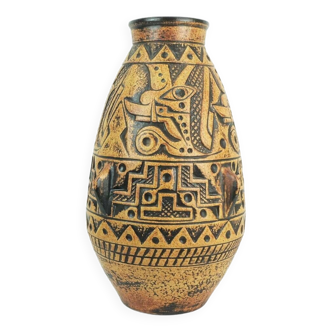 Énorme et rare vase de sol du milieu du siècle anubis jasba modèle n 312 11 5