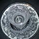 Old BACCARAT mustard maker in crystal molded with sandblasted arabesques