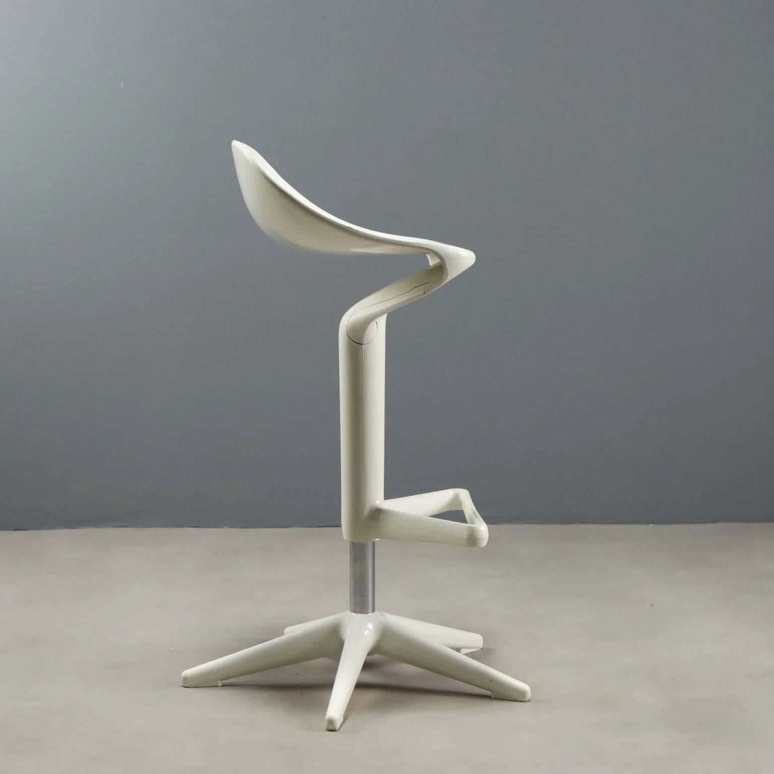 Kartell Spoon stool, vintage design, Antonio Citterio, 2000s