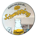 Vintage Schweppes advertising mirror