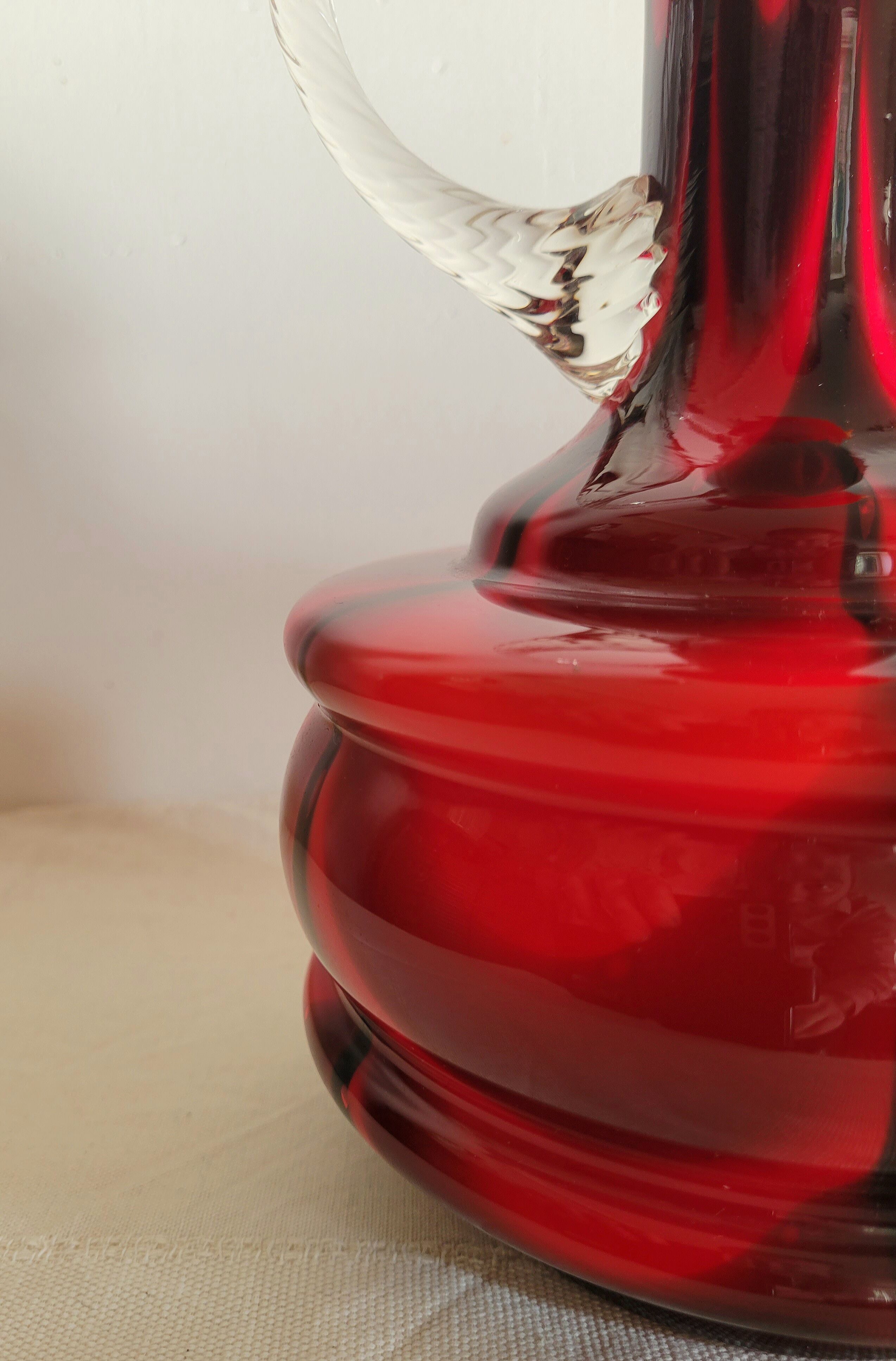 Opaline pitcher Carlo Moretti