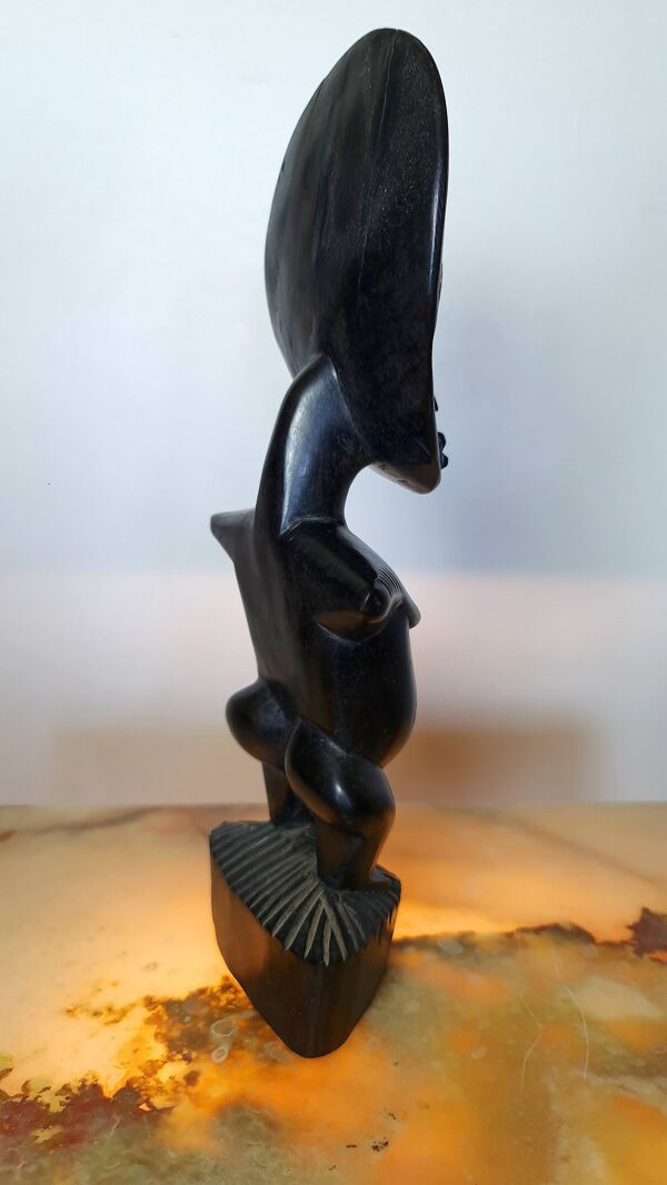 Poupée Ashanti en bois d'ébène