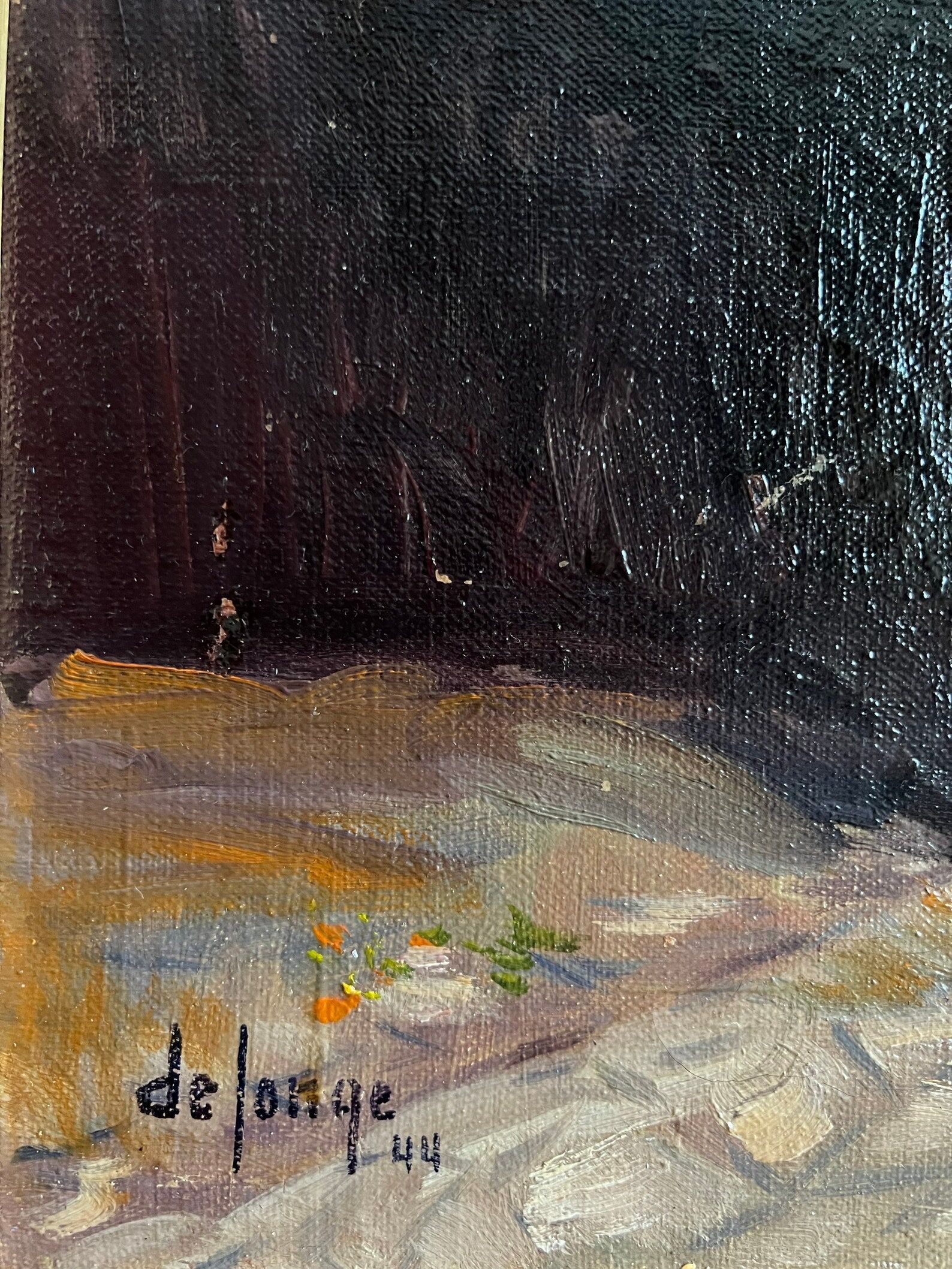 Oil on canvas, linen