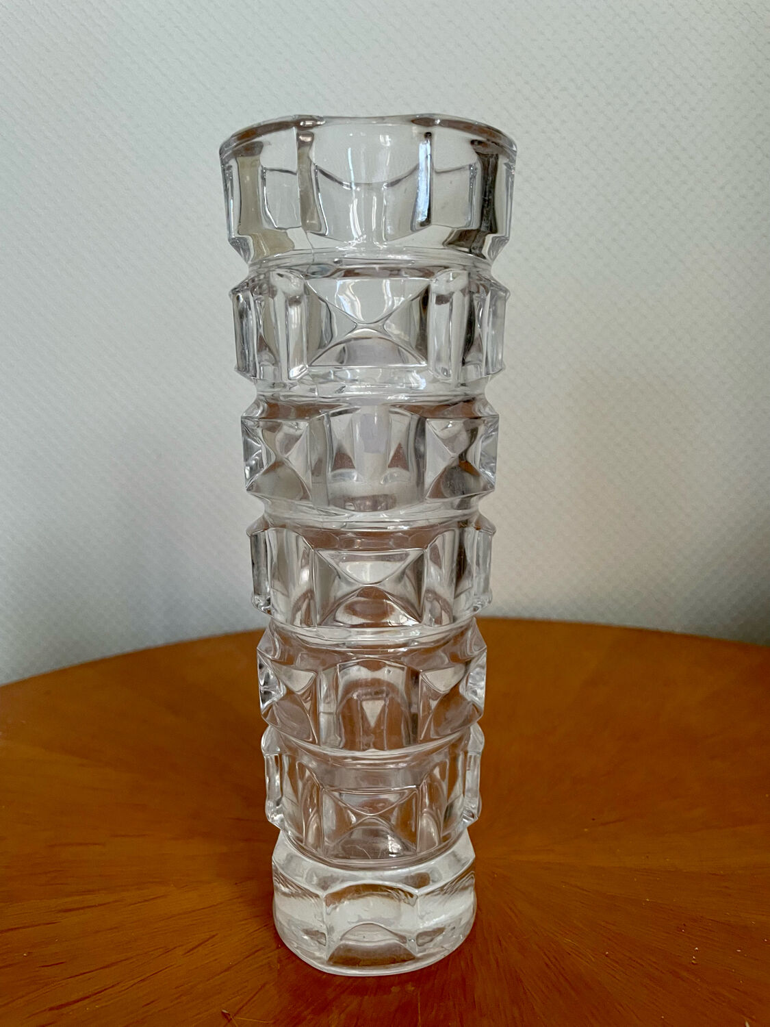 Vintage glass crystal vase 1950
