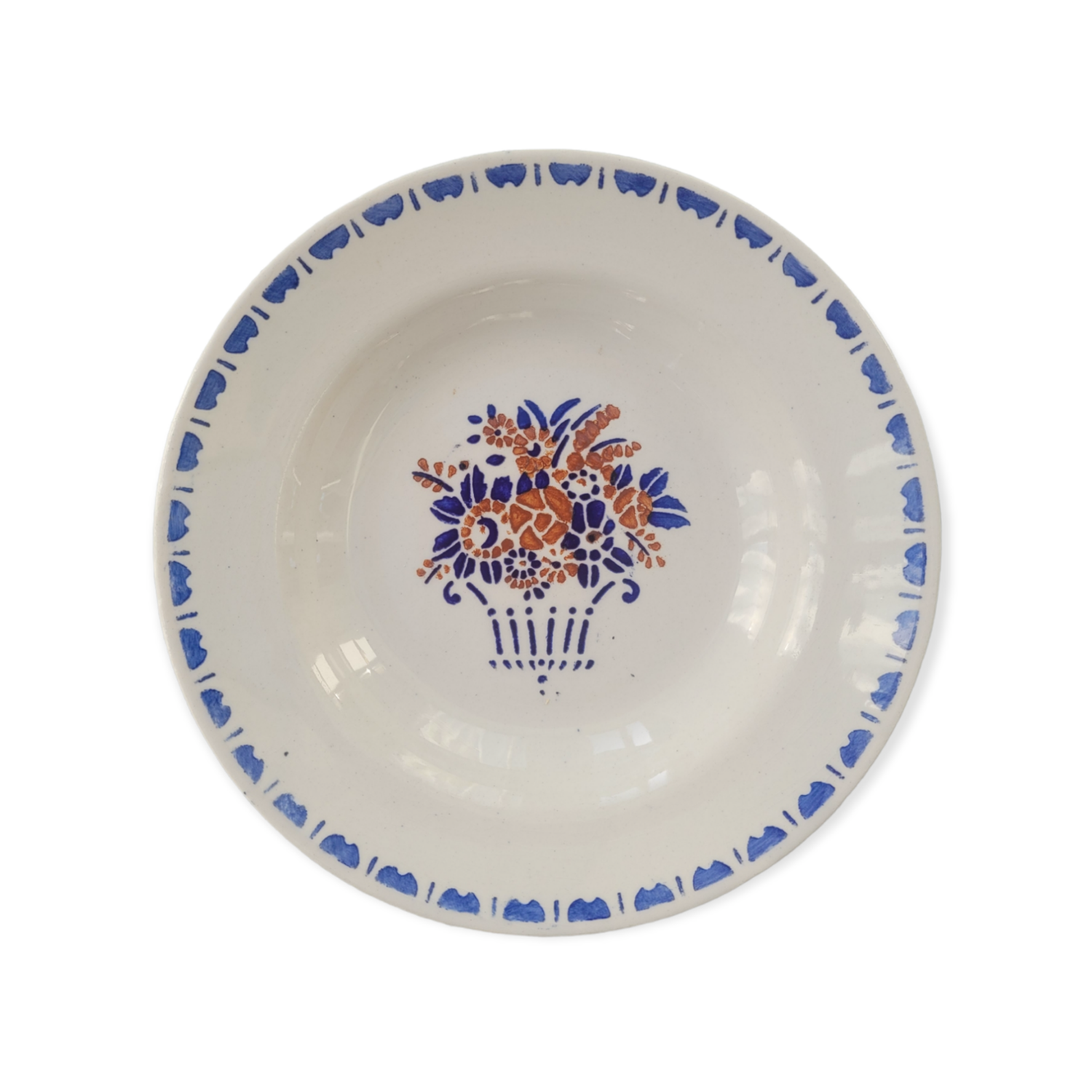 4 Digoin hollow plates Flower basket