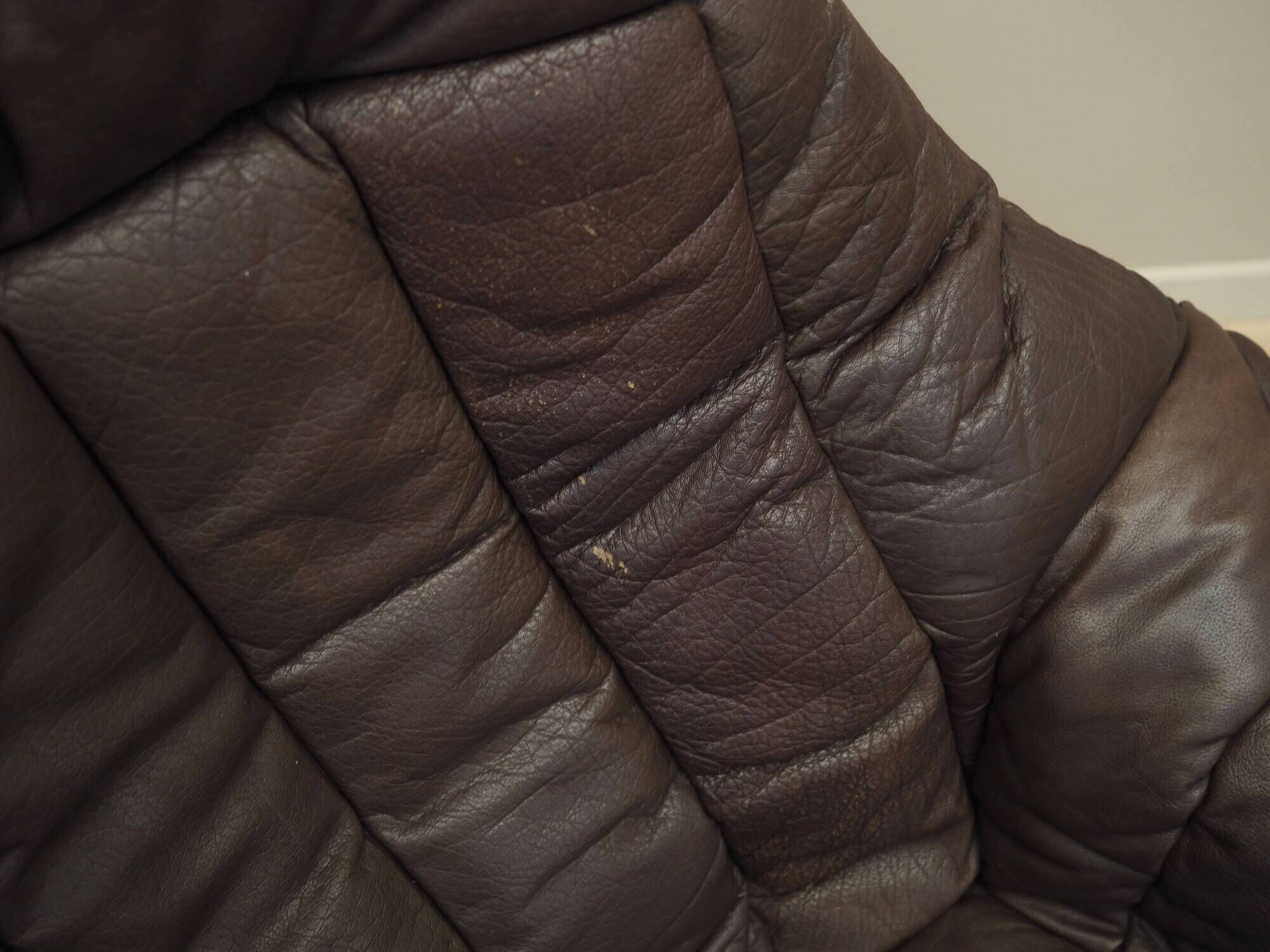 Leather swivel armchair, Danish design, 1960s, designer: H.W. Klein, manufacture: Bramin