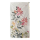 Asie, peinture sur papier de riz chrysanthème tampon XXème
