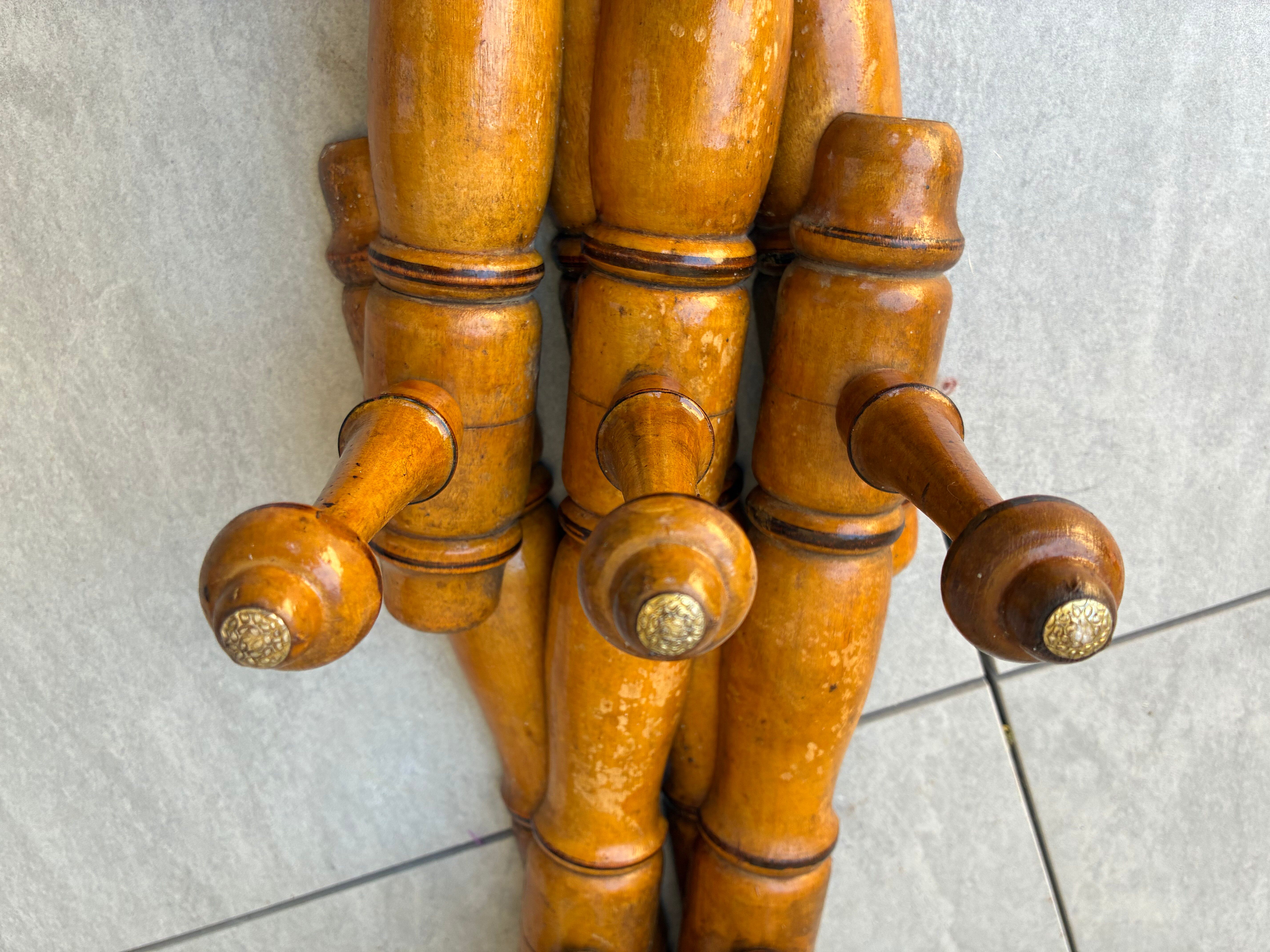 Vintage accordion coat rack
