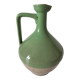 Vintage handmade green glazed earthenware jug