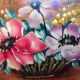 Art Deco jewellery box painted olive wood from Mimosa and Anémones, NICE