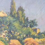Landscape with village in golden light 'Sant Andreu de Salou'