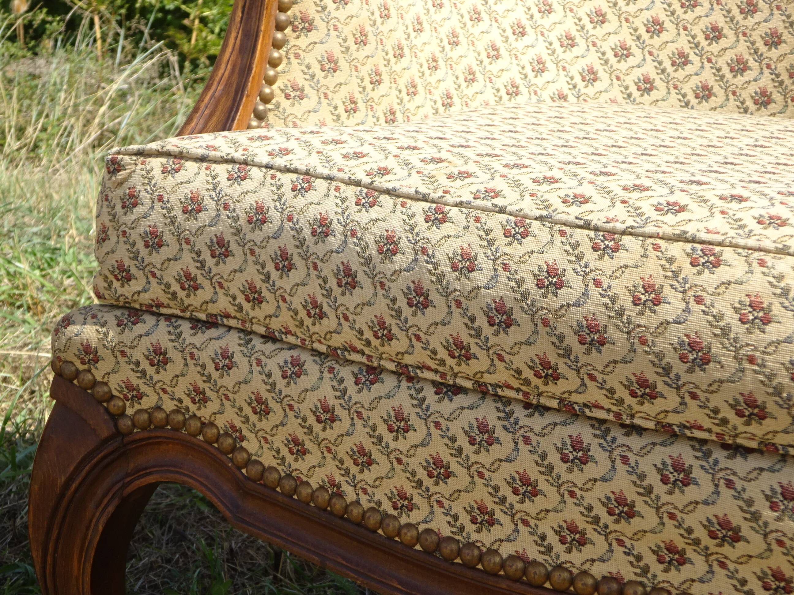 Bergère armchairs, 1950s, set of 2