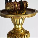 Lustre en bronze et pampilles Louis XVI