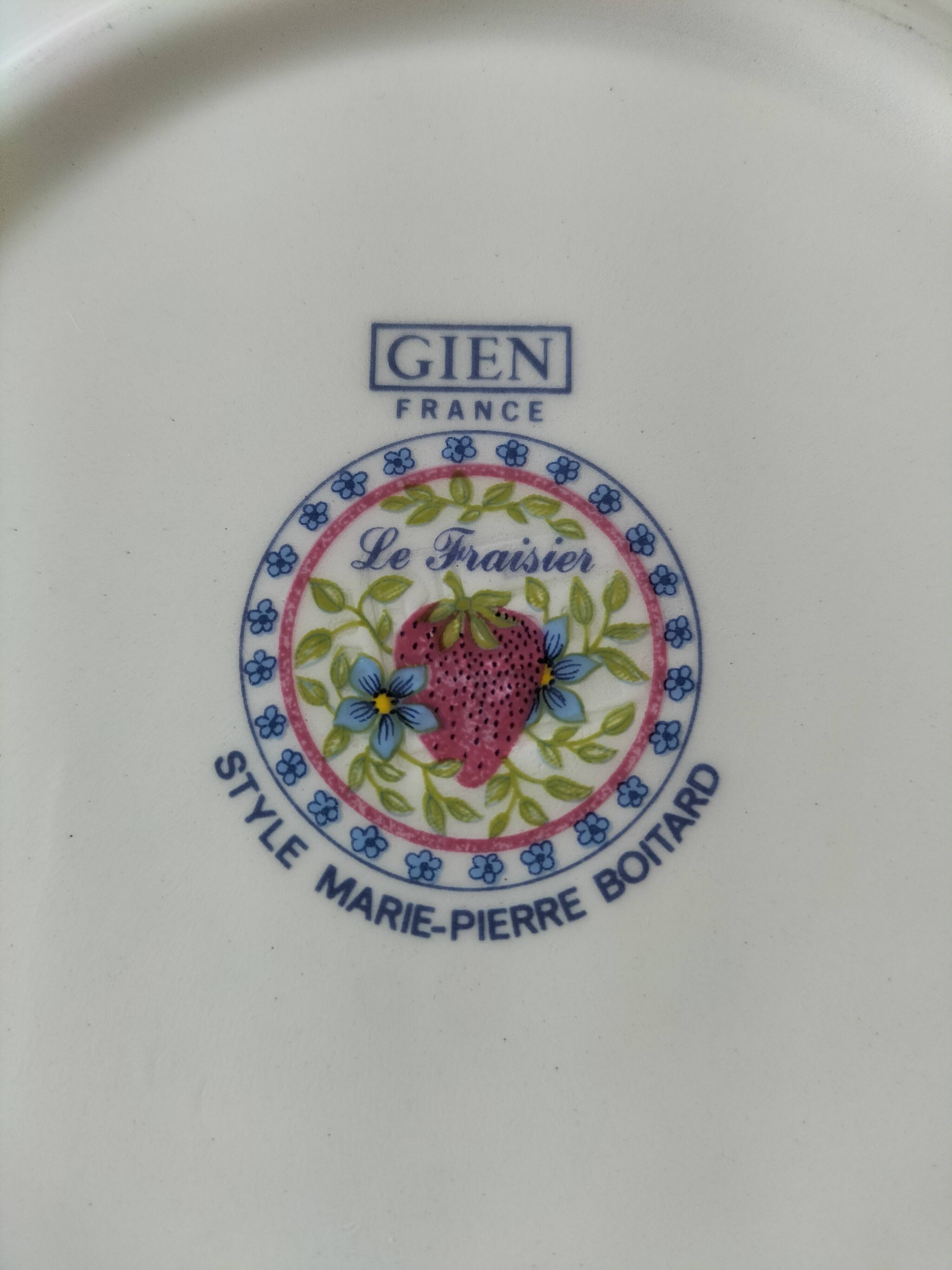 Strawberry bowl set Gien France Le Fraisier Marie-Pierre Boitard