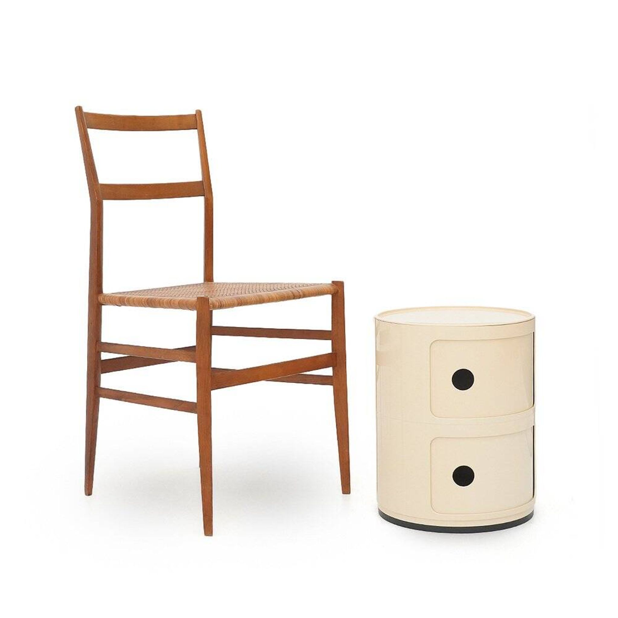 White modular storage unit by Anna Castelli for Kartell, 1970s.