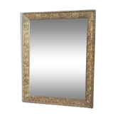 Mirror frame wood plaster carved stucco gilded patinated