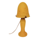 Mushroom lamp yellow glass paste spotted red