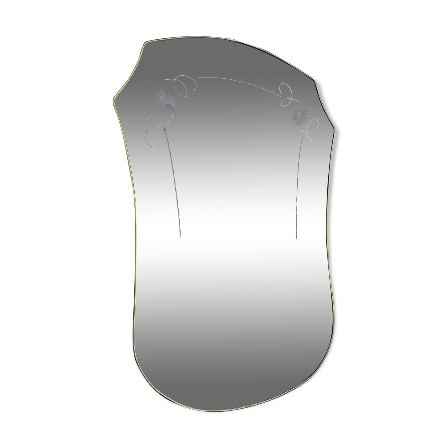 Vintage free-form asymmetrical mirror