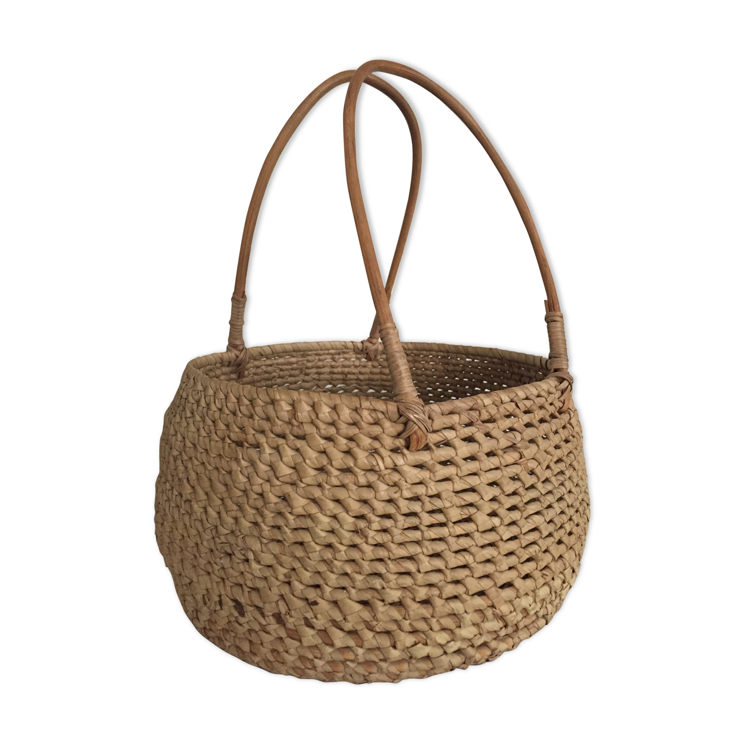 Panier boule tressé décoration bohème