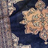 Handmade vintage Uzbek Bukhara rug 64cm x 65cm 1960s - 1C1176