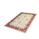 Red Cream Wool Ziegler Rug Handwoven Floral Carpet- 200x282