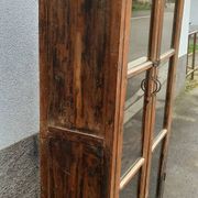 Old wooden glazed cabinet
