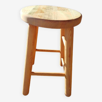 Solid pine low stool