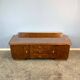 Lowboard, small chest of drawers, flamed birch, 1950s